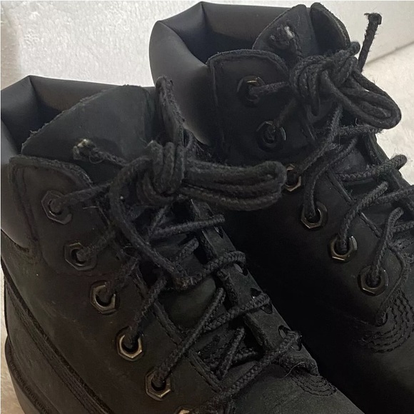 Timberland Premium 6" Black Nubuck Leather Waterproof Insulated Boot Toddler 11M - Picture 7 of 14